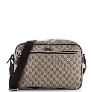 Gucci Front Zip Camera Bag Gg Coated #199747G10B